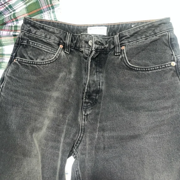 Free People Women's Black Boyfriend Jeans - Picture 3 of 4